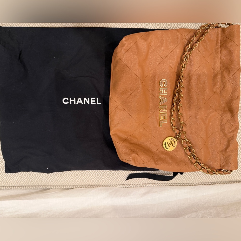 Chanel Soft Quilted Leather Tote – Camel with Gold Hardware - Picture 13 of 13